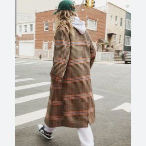 Garage Plaid Maxi Coat